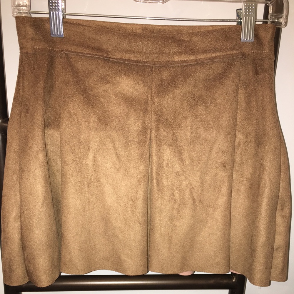 Pleated suede skirt from Italy